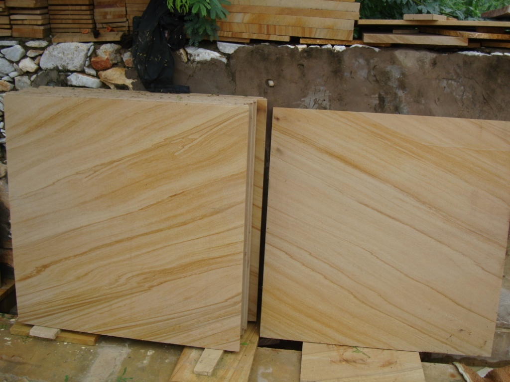 Teak Wood Sandstone Slabs