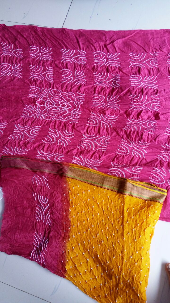 Cotton Bandhej Dress Materials