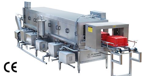 मेटल क्रेट वॉशर मशीन