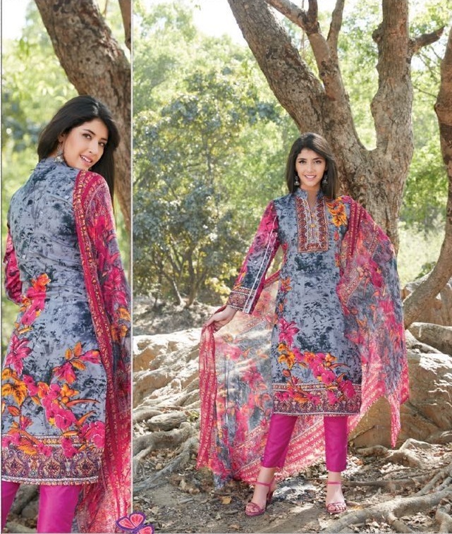 Multicolour 9009-9014 Straight Suits Catalog In Georgette By Sophie