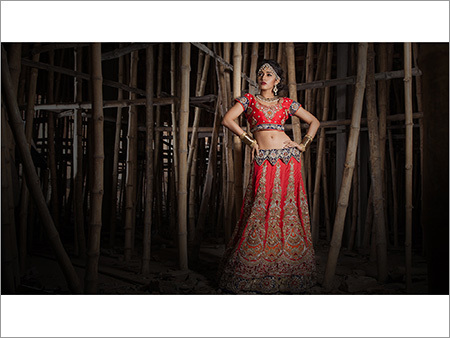 Designer Bridal Lehenga Decoration Material: Lace