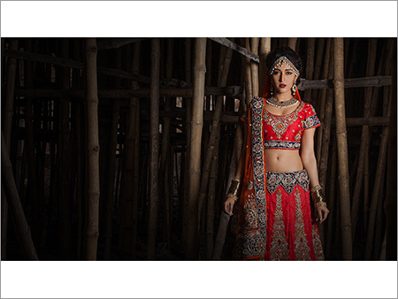 Designer Bridal Lehenga Decoration Material: Lace