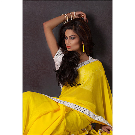 Yellow Designer Saree