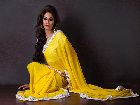 Yellow Designer Saree