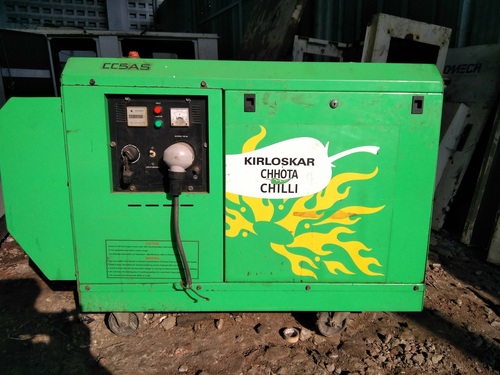 Portable Diesel Genset - 15 kVA Power Range, 1 L/hr Fuel Consumption | Electric Start, Air-Cooled, 75 dB Noise Level, Refurbished Green Model