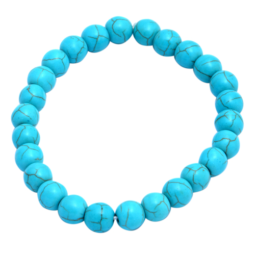 Turquoise Stretchable Gemstone Bracelet Gender: Unisex