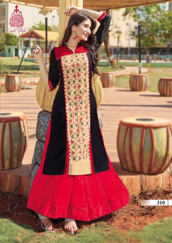 Ladies Rayon Print Kurtis - Customized Sizes From Xxs To Xxxl, All Colors | Long Sleeve, Embroidered Pattern For Casual, Daily And Party Wear