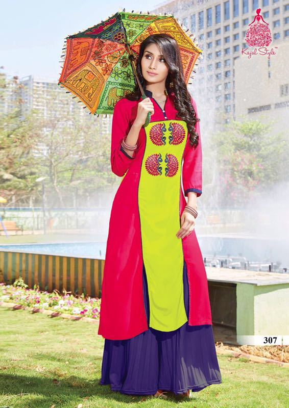 Ladies Rayon Print Kurtis - Customized Sizes From Xxs To Xxxl, All Colors | Long Sleeve, Embroidered Pattern For Casual, Daily And Party Wear