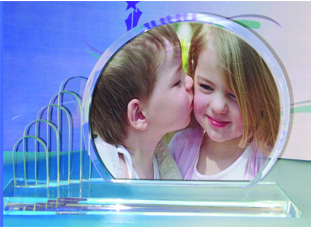 Photo Crystal - Crystal Glass, 10cm Diameter, 12cm Height | Elegant Design, Durable, Personalized Keepsake