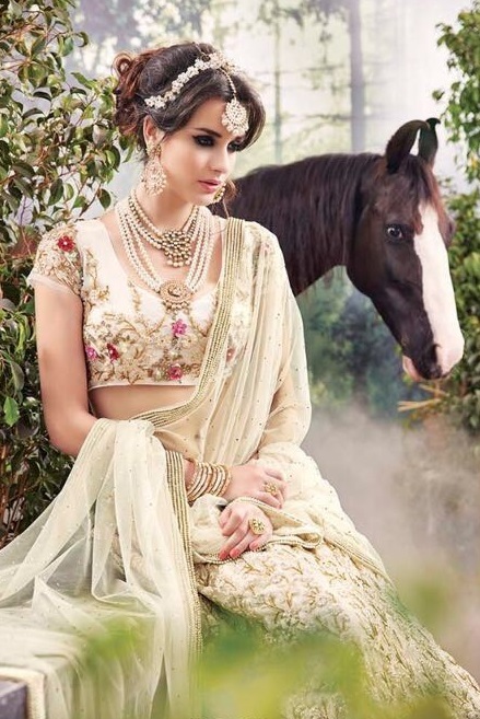 Bridal Lehenga - Digital Net Fabric With Heavy Thread, Zari, Diamond, Sequence, Moti, And Mirror Work | Customized Blouse Up To 42" Size, Unstitched, Embroidered Design