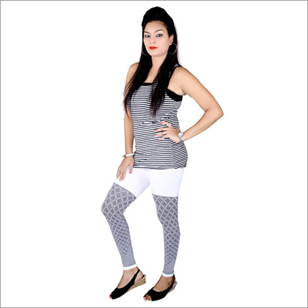 जक्वार्ड 3 लाइन स्क्वायर लेगिंग्स