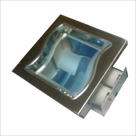 White And Silver Square Ceiling Light