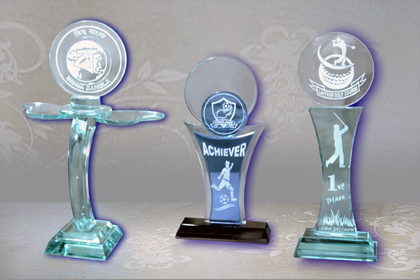 Oval Crystal Star Award