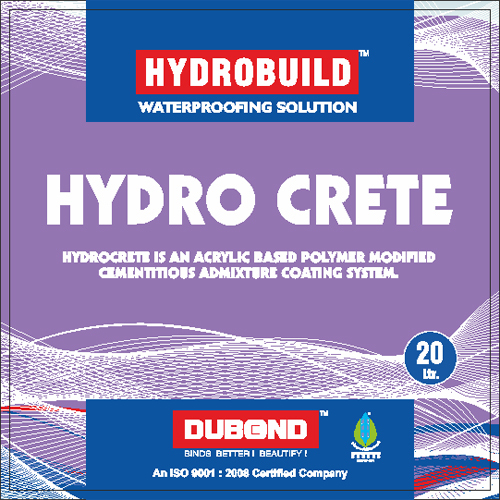 Hydro Crete Waterproofing Additive Application: Concrete Surfaces Should Be Sound And Clean