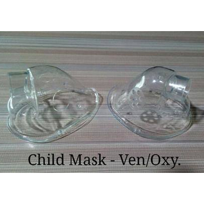 Oxygen Mask - Medical Grade Plastic, Child Size, Transparent Color | Enhanced Durability, Lightweight, Easy to Apply