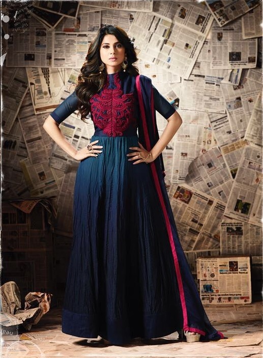 Stylish Anarkali Suits - Banglori Silk/georgette Top, Banarasi Silk/viscose Bottom, Size Up To 42 | Embroidered Aari/resham/zari/diamond Work
