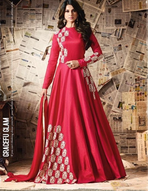 Stylish Anarkali Suits - Banglori Silk/georgette Top, Banarasi Silk/viscose Bottom, Size Up To 42 | Embroidered Aari/resham/zari/diamond Work