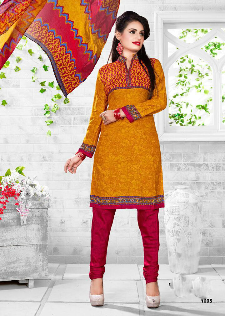 Designer Salwar Kameez - Leon Georgette Top, Santoon Bottom, Silver Chiffon Dupatta | Printed Work, Customizable Up To Size 42