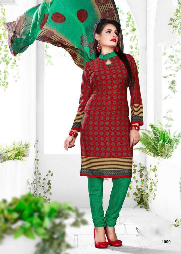 Georgette Salwar Kameez - Leon Georgette Top, Santoon Bottom, Silver Chiffon Dupatta | Printed Work, Unstitched, Customizable Up To Size 42