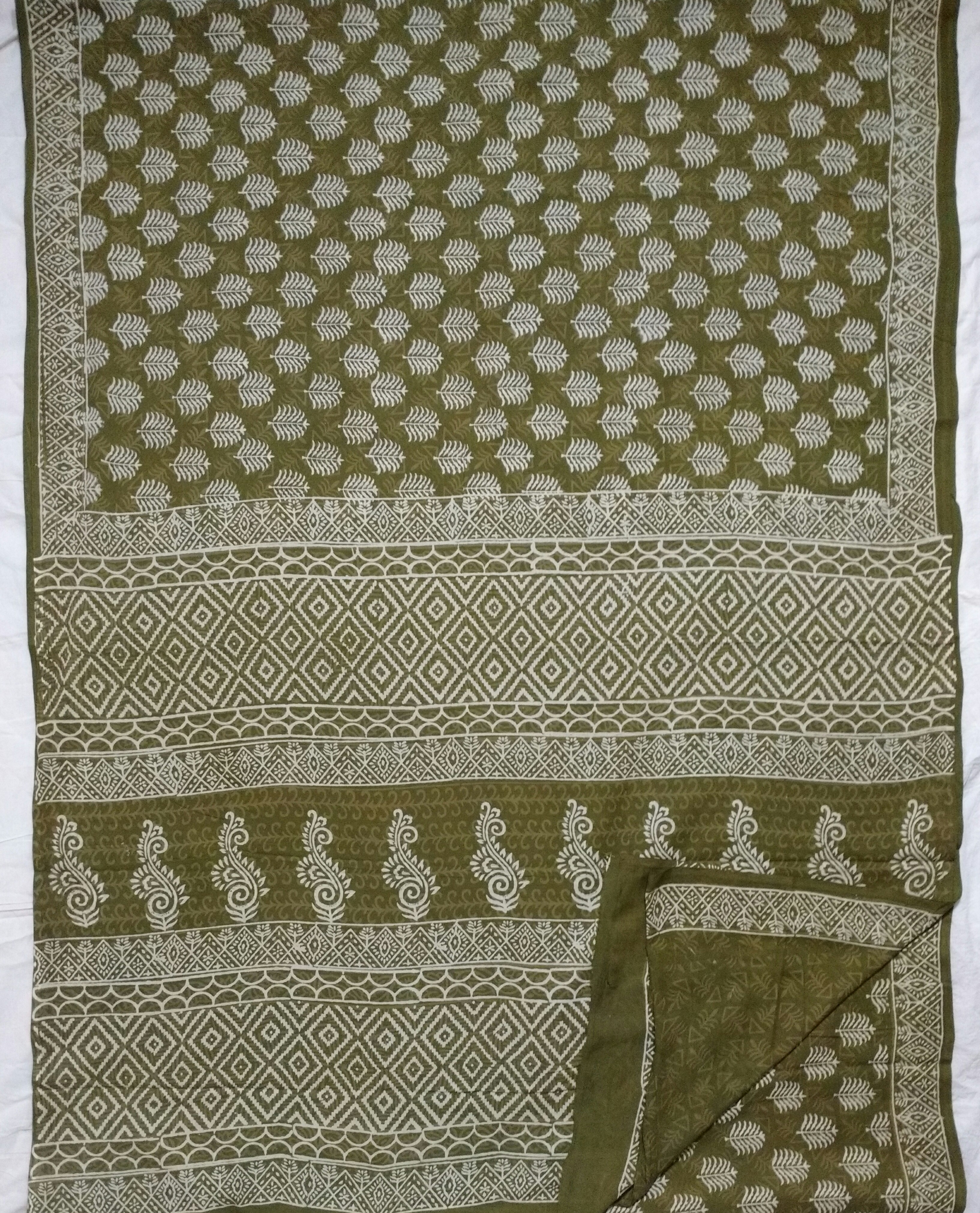 Block Print Cotton Sarees - Maroon Floral & Large Block Prints | Soft Texture, Colorfastness & Attractive Design