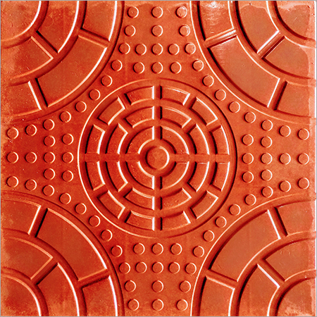 Full Circle Chequered Tile ( Color Red)