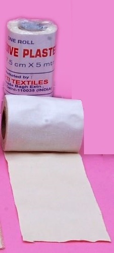 Adhesive Plaster - Fabric Roll 5cm x 5m, Off-white | Pressure Sensitive, Durable, Skin Friendly, Strong Adhesion, Versatile, Easy to Use