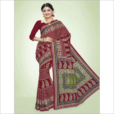 Maroon Banarasi Saree