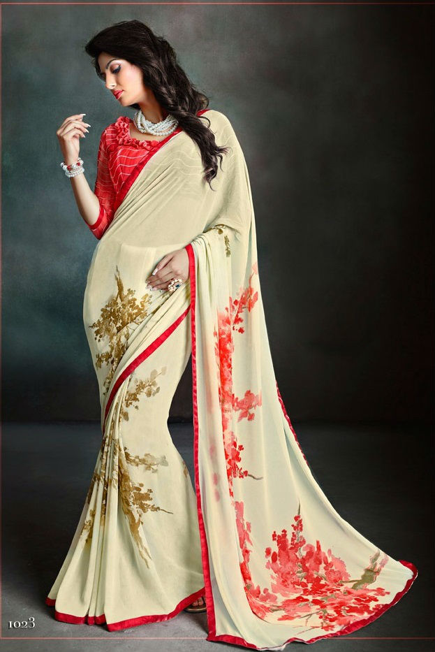 Multicolour Saree Exotica 6661-6672 Georgette Saree Catalog With Border Work