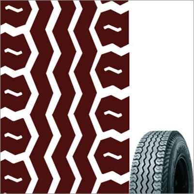 ब्लैक सेमी रिब टायर रबर