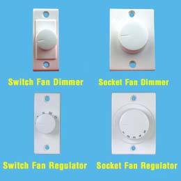 Fan Regulator Four Step - Plastic 80x80x30 Mm White, 5a 230v | Four Speed Settings, Stable Speed, Wall Mount