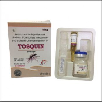 इंजेक्शन के लिए आर्टेसूनट जिसमें सोडियम बाईकार्बोनेट इंजेक्शन और सोडियम क्लोराइड इंजेक्शन है