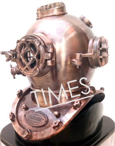 प्राचीन पीतल का समुद्री डाइविंग हेलमेट