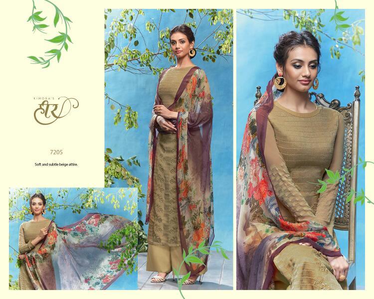 Ethnic Suits - Georgette Top, Santoon Bottom And Inner, Pure Bemberg Chiffon Dupatta With Digital Print, 11 Elegant Designs, Full Sleeves, Custom Size Options