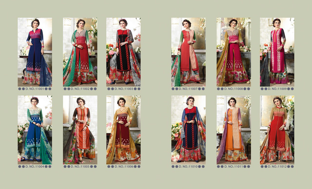 Embroidered Anarkali Suits - Georgette Material, Customized Size, Full Sleeves | Anti Wrinkle, Breathable, Quick Dry, All Season Wear