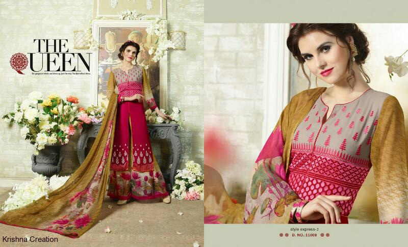 Embroidered Anarkali Suits - Georgette Material, Customized Size, Full Sleeves | Anti Wrinkle, Breathable, Quick Dry, All Season Wear