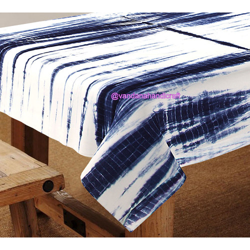 Multi Tie Dye Shibori Table Cover