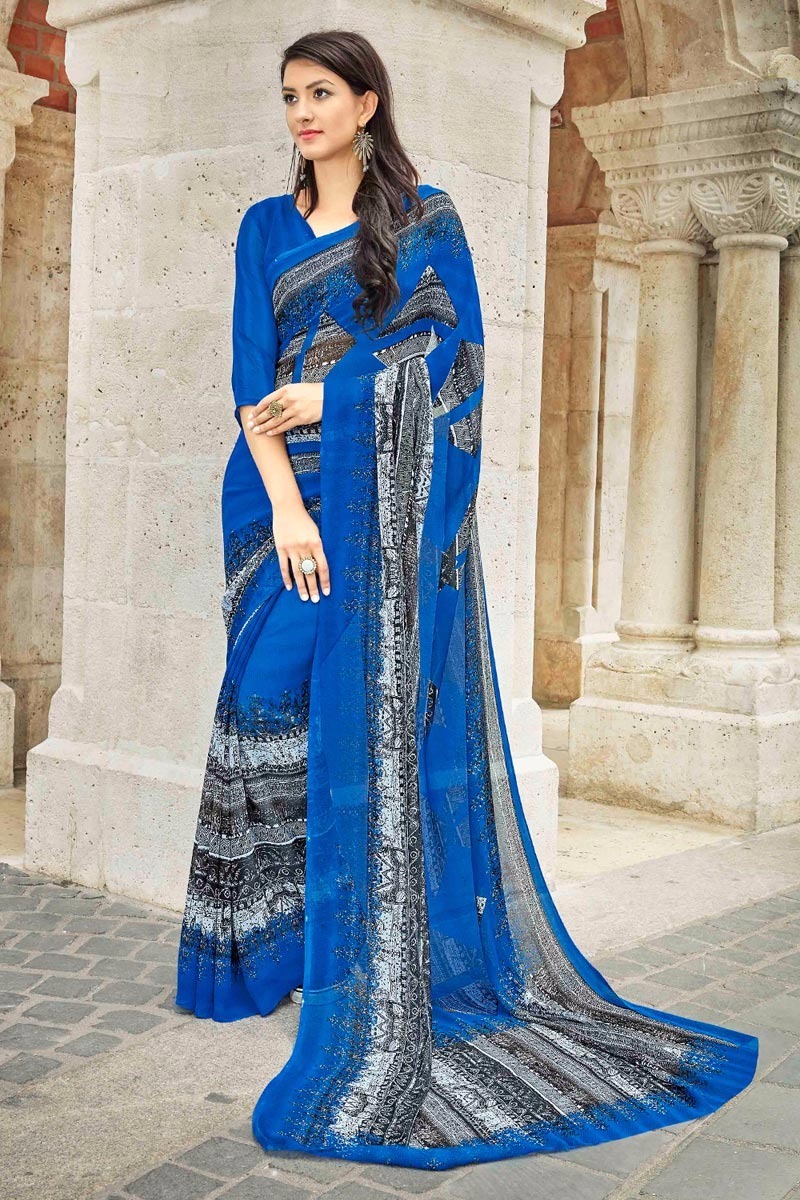 Georgette Printed Sarees