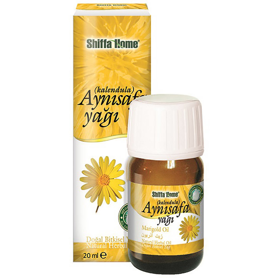 Calendula Oil - 20 Milliliter Glass Bottle | All Age Groups, Pain Relief, Moisturizing For Sensitive Skin, Natural Flower Extract, 3-year Shelf Life