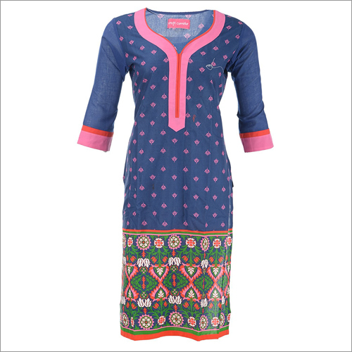 प्रिंटेड कॉटन कुर्ता