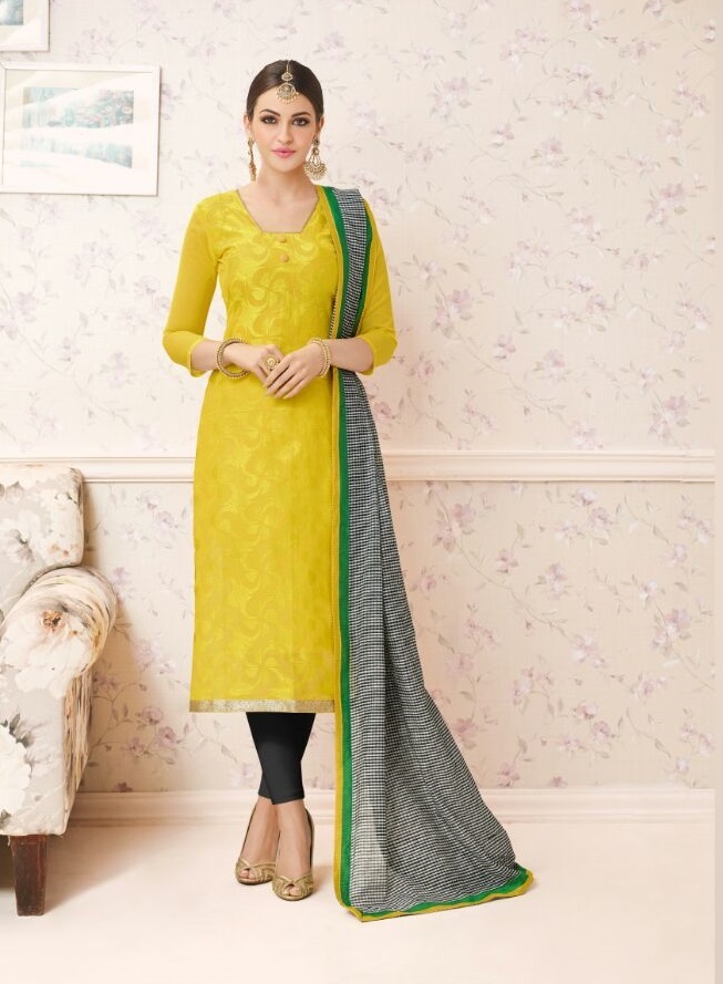 Cotton Chanderi Salwar Suits