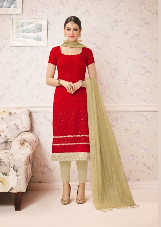 Cotton Chanderi Salwar Suits
