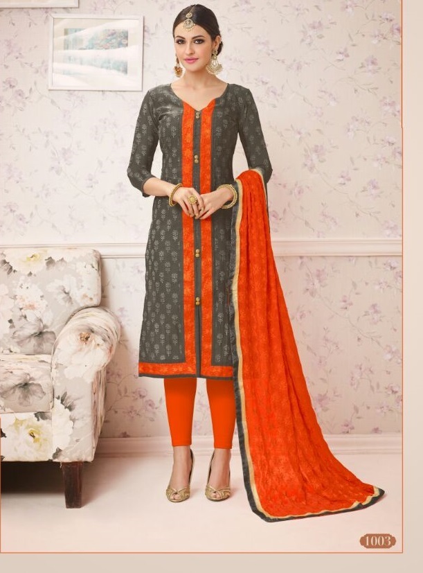 Cotton Chanderi Salwar Suits