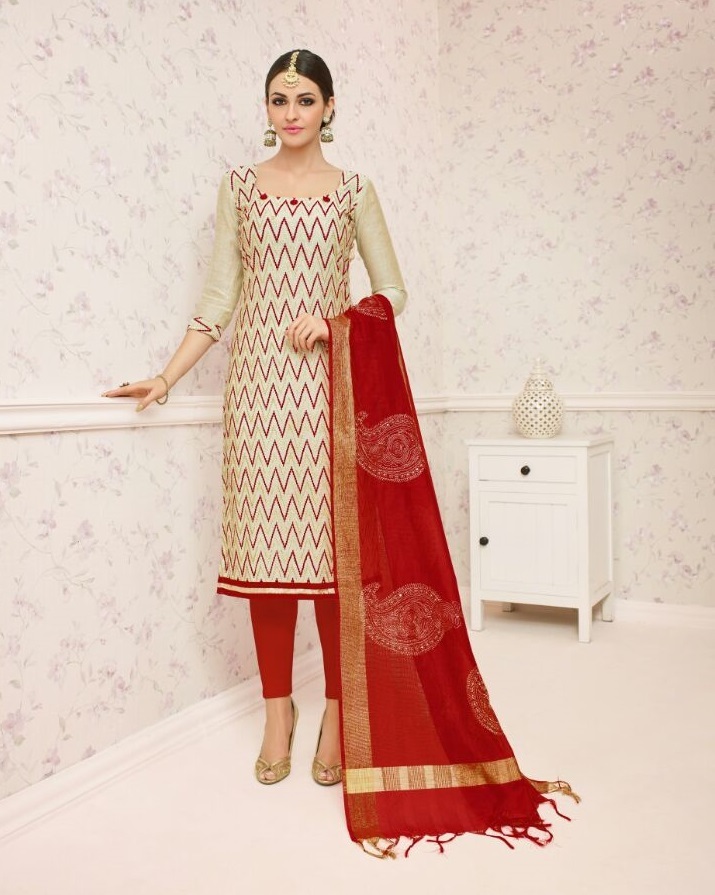 Cotton Chanderi Salwar Suits