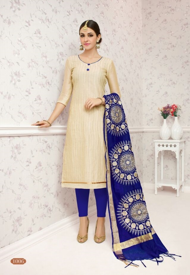 Cotton Chanderi Salwar Suits