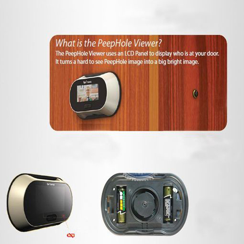 Lcd Door Peephole Security Viewer - 2.25" Lcd Screen, 1080p Video Quality, 5mp Hidden Camera, Waterproof Features, Easy Installation