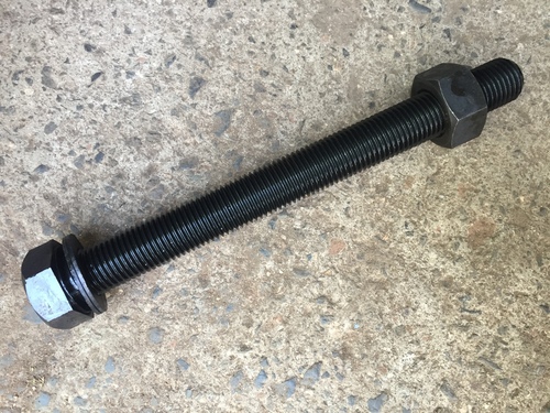 HT Hex Bolts - 4-6 Inch Size, Polished Black Finish | High-Strength Steel Construction