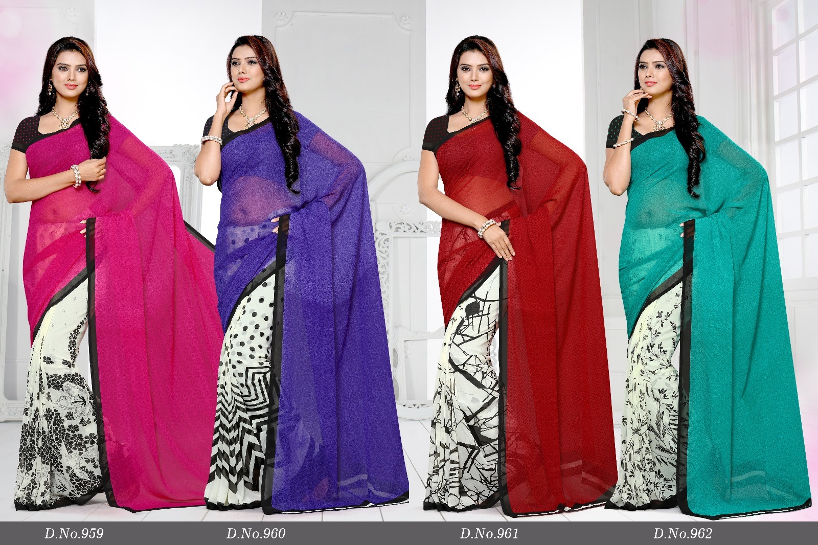 Chiffon Double Printed Saree