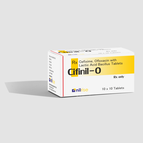 Cefixime 200 mg + Ofloxacin 200 mg + Lactic acid bacillus tab