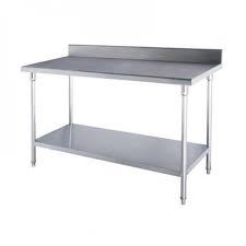 SS Table - Stainless Steel, 47x23 inches , Lightweight Design with Scratch-Resistant Surface and Modern Aesthetic