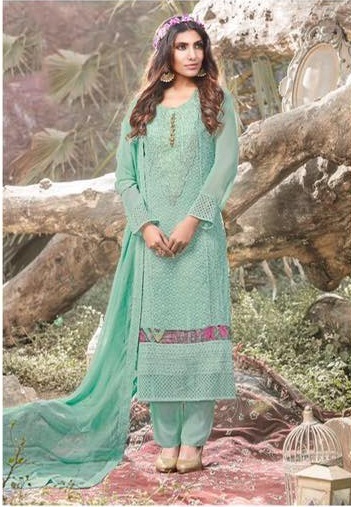 Embroidered Online Georgette Suits
